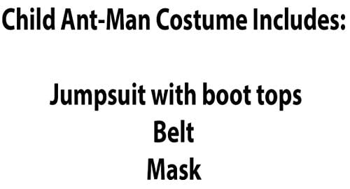 Marvel Comics Ant-Man and The Wasp Child Costume Licensed Jumpsuit Kids SM-LG