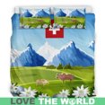 thumbnail image 3 of Suiza Juego de Cama Paisaje de los Alpes Suizos Arte Vintage Rlt13, 3 of 6