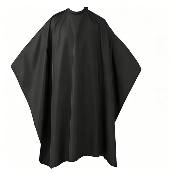 TELOLY 2026 New Professional Barber Cape Salon Cape with Snap Closure for Hair Cutting Capes for Hairstylist for Salon, Barber, Home, Styling, Black