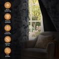 thumbnail image 2 of Tchckioa 52x63 Blackout Curtains for Bedroom,Privacy Protection Grommet Window Drapes,Set of 2,Flowers, 2 of 9