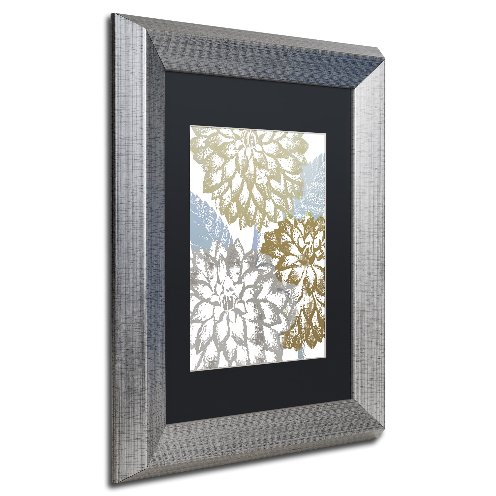 Trademark Fine Art "Sea Dahlias II" Canvas Art by Color Bakery, Black Matte, Silver Frame