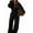 Black, variant on Women'S Casual Zip-Up Jumpsuit, Autumn Fashion Waist-Cinching One-Piece Suit, One-Piece Sportswear Brown M