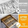 thumbnail image 2 of SpaceAid Bamboo Knife Drawer Organizer Insert, Kitchen Steak Knives Holder Organizers (16 Knife Slots and 1 Sharpener Slot), 2 of 6