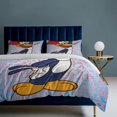 thumbnail image 4 of Duvet Cover Bedding Set Cartoon Print Soft Quilt Cover 3 Pieces, 1 Comforter Cover & 2 Pillowcases for Kids Teens Boys Girls Room Decor 90"x90", 4 of 8