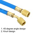 thumbnail image 4 of Uxcell 1/4 SAE Refrigerant Charging Hose 4.9ft 800PSI HVAC Hose for Air Conditioner Manifold Gauge Blue, 4 of 5