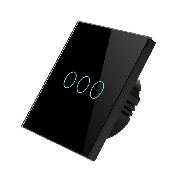 Interruptor inteligente Wi-Fi Interruptor de luz Control de voz, Control remoto, RF433, Control táct Abanopi 3 # con cable
