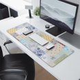 thumbnail image 2 of Long Mouse Pads for Desk,Pioneer Flower Floral Print Pattern Desk Mats on Top Of Desks, Desk Mouse Pad Extra Large with 3mm Non-Slip Base and Stitched Edge for Gaming,Office,Work,Home 31.5"x11.8", 2 of 6