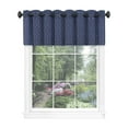 thumbnail image 2 of Achim Bedford Front Tab Light Filtering Curtain Valance, Navy, 58" x 13", 2 of 5