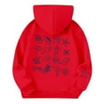thumbnail image 6 of Tween Girls Hoodies Sweatshirts Soft Pullover With Hood Casual School Outdoor Clothing Red Size 11-12T, 6 of 7