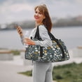 thumbnail image 6 of Rocae Flowers and Bee Print Hand Travel Bag Travel Duffel Bag and Fitness Bag, Women's Waterproof Weekend Tote, Men's Travel and Fitness Essentials, 6 of 7