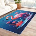 thumbnail image 1 of Flamingo Rug, Tropical Animal Area Rug 3x5, Cartoon Carpet, Entryway Rugs Bedroom, Fluffy Machine Washable Non-Slip Low-Pile Non-Shedding Rug for Kitchen, Indoor Outdoor Entrance Rugs Km&-330, 1 of 7