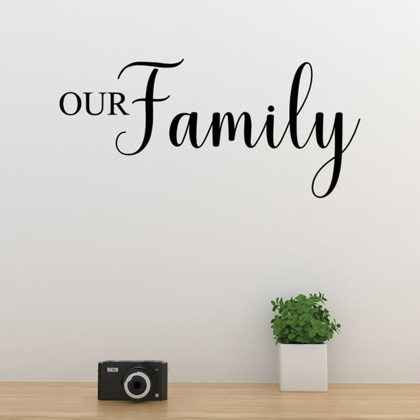 Our Family Vinyl Lettering Wall Sayings Home Decor Quote Decal Sticker