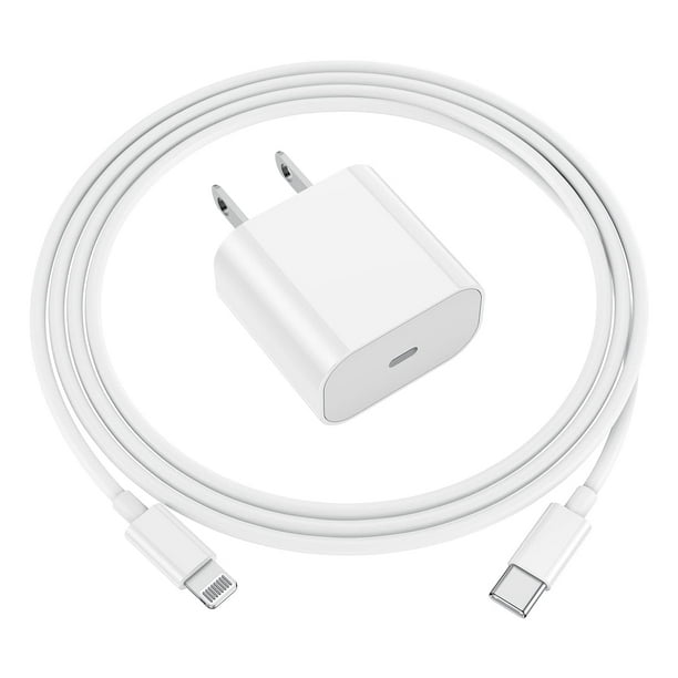 Chargeur Apple 14 13 12 Charge rapide avec câble de 1,8 m, chargeur rapide  certifié avec câble, prise murale rapide de type C avec cordon pour iPhone
