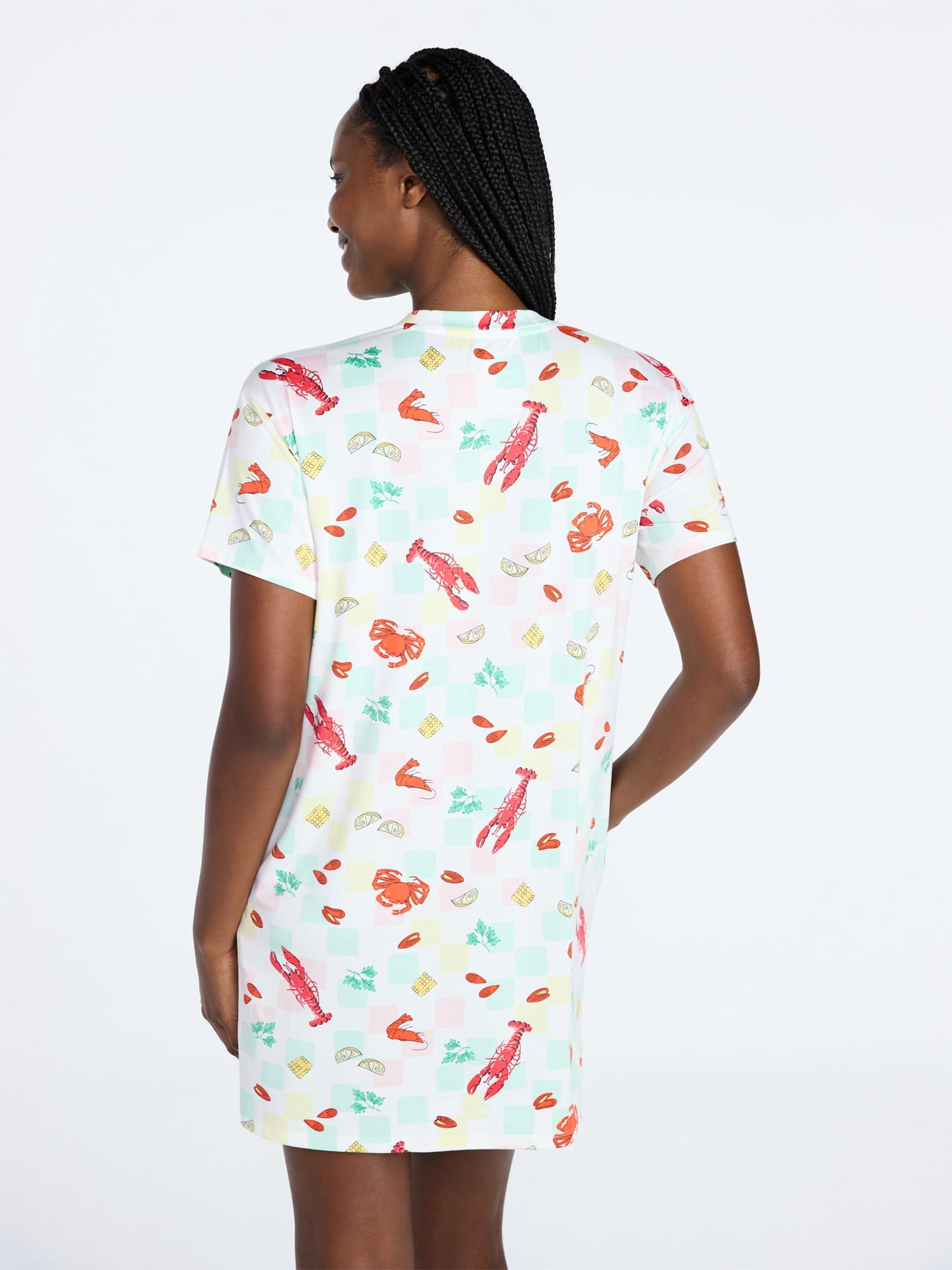 Joyspun Women's Dreamy Soft Collection Short Sleeve Sleepshirt, Sizes S/M-2X/3X