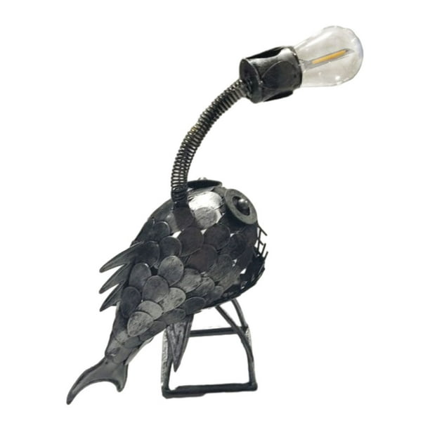 Toystoory Lámpara de Retro, lámpara de pescado artística con cabeza de lámparas flexibles, interfaz USB, farol decorativo para el hogar, Bar, Iluminación y accesorios