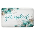 thumbnail image 2 of Cute Teal Leaves Bathroom Rugs Get Naked Bath Mat Soft Flannel Bath Rugs Bathroom Decor Warm Floor Mat for Living Room Bedroom 17 x 29 Inches, 2 of 4
