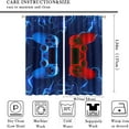 thumbnail image 2 of Modern Gamer Curtains, Video Games Window Curtains for Boys Bedroom 3D Red Blue Gamepad with Lightning Window Treatments for Kids Gamer Room Living Room, （W21xL54 Inch） x2 Panels, 2 of 6