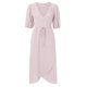 thumbnail image 2 of Gibobby Vestido de gasa de verano para mujer Primavera y verano Nuevas mujeres europeas y Temperamento Color Sexy Slit Puff Sleeve Tie Dress(Morado,XL), 2 of 4
