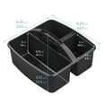 thumbnail image 2 of ECR4Kids 3-Compartment Small Plastic Caddy, Multipurpose Organization, Black, 6-Pack, 2 of 9