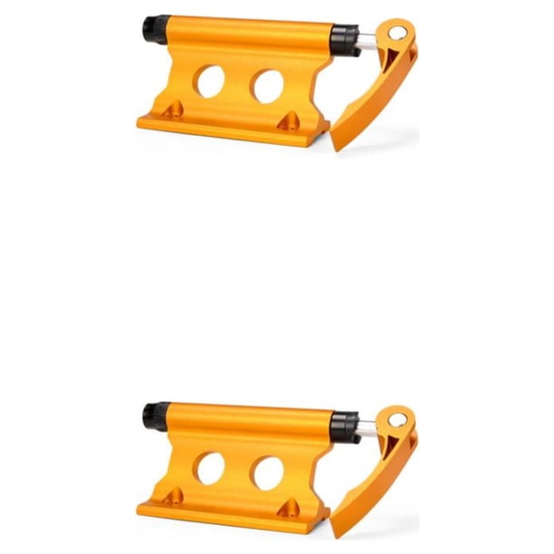Yuarrent Horquilla delantera universal para bicicleta, abrazadera fija de liberación rápida, reemplazo de horquillas para bicicletas de Amarillo 2Conjunto