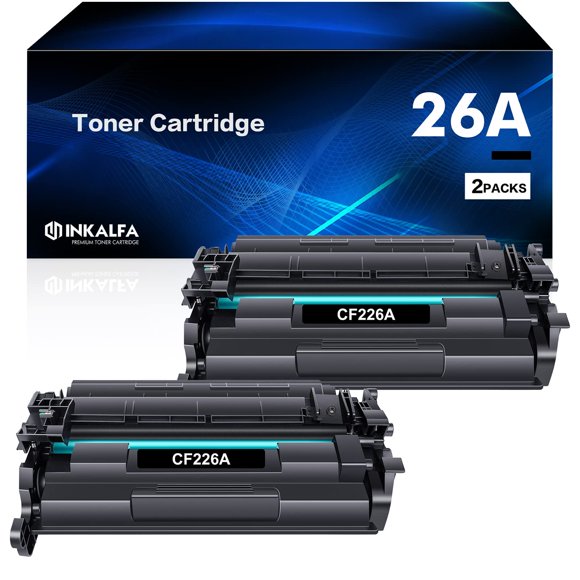 CF226A 26A Black Toner Cartridge 2 Pack Compatible Replacement for HP 26A CF226A 26X CF226X for HP Pro M402dn M402n M402dw M402 Pro MFP M426fdw M426fd