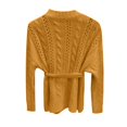 thumbnail image 5 of Cardigan Sweaters for Women Long Sleeve Button Waist Tie Crochet Knitted Sweater Jacket Coat Womens Cardigan Sweaters, 5 of 6