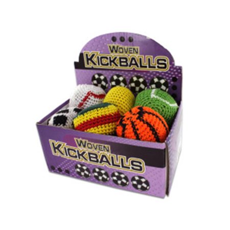 Bulk Buys 24 Piece sports themed kick sack display Case Of 24
