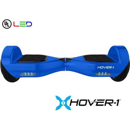 Hover-1 Allstar Blue UL Certified Electric Hoverboard w/ 6.5in LED Wheels, LED Sensor Lights; Lithium-ion 14 Cell battery; Ideal for Boys and Girls 8+ and Less Than 220 (Sport Best Shop Hoverboard)