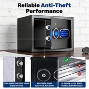 Safe Box,Blacksmith 0.6 Cuft Biometric Safe Lock Box with Fingerprint,Code and Keys Quick Unlock,Security Money Safe Lock Cabinet,Black