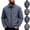 Blue, variant on Men's Plaid Jakcets Collared Utility Jacket Lightweight Casual Chore Jakcets for Daily Wear Black M