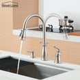 thumbnail image 2 of Boyel Living Kitchen Faucet 3-Spray Patterns 1.8 GPM Pull Down Spout,Single Handle Kitchen Sink Faucets with Soap Dispenser in Brushed Nickel, 2 of 11