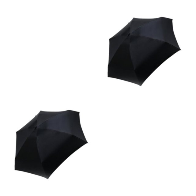 Injueey Paraguas plegable a prueba de viento y lluvia para protección Protección solar Paraguas plegables negro negro 2Conjunto