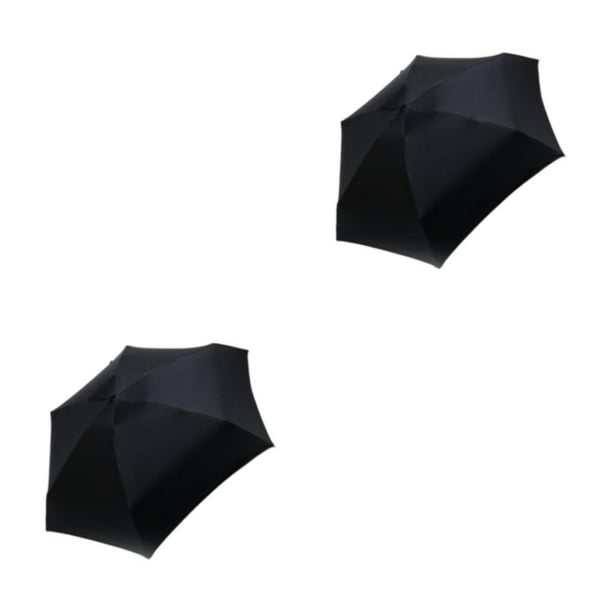 Paraguas plegable ligero Yuarrent protección contra El sol y la lluvia negro 2Conjunto
