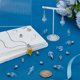 thumbnail image 4 of 14 colgantes de botella de vidrio con forma de gota de agua de 0,45 pulgadas de ancho, con tapón de rosca de platino, transparentes, para collar, para botellas de deseos., 4 of 5