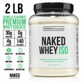 thumbnail image 2 of Naked Vanilla Whey Isolate Protein - Only 4 Ingredients, 30g Grass-Fed Protein, Undenatured, No GMO, No Soy, Gluten-Free, No Preservatives - 24 Servings, 2 of 9