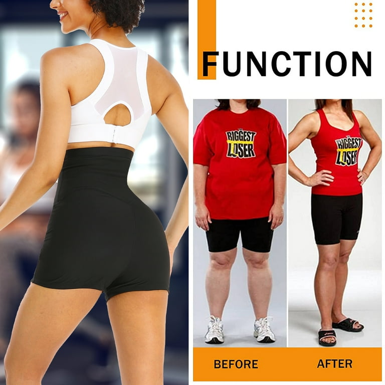 QRIC Sauna Shorts for Women High Waisted Sweating Capris Shorts