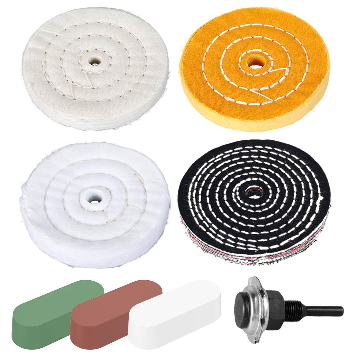 Lieonvis Polishing Wheel 4 Inch Wear Resistant Reusable Buffing Wheel  Professional Polishing Accessories Kit with Polish Compound for Wood  Plastic Metal Ceramic Glass 