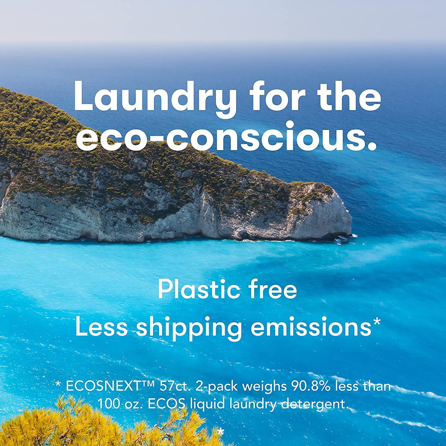 ECOS Laundry Detergent Sheets, Hypoallergenic, 50ct, Free & Clear, Pack of 2