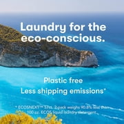 ECOS Laundry Detergent Sheets, Hypoallergenic, 50ct, Free & Clear, Pack of 2