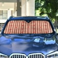 thumbnail image 4 of ALAZA Red Hearts Checkered Windshield Sun Shade Car Foldable Sun Visor Block UV Rays Protector 53"x23.5", 4 of 8