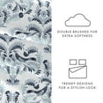 thumbnail image 5 of Noble Linens 4 Piece Pattern Microfiber Bed Sheets Set, Navy Garden Estate, King, 5 of 12