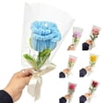 thumbnail image 2 of Rosa artificial de limpiapipas terminada, hecha a mano, preservada, tallo de flor falsa, palo de peluche, decoración floral, aniversario de boda, día de la madre, regalo de cumpleaños, 2 of 8