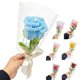 thumbnail image 2 of Rosa artificial de limpiapipas terminada, hecha a mano, preservada, tallo de flor falsa, palo de peluche, decoración floral, aniversario de boda, día de la madre, regalo de cumpleaños, 2 of 7