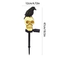thumbnail image 3 of Solar Halloween Skull Lights Waterproof Resin Yard Stake Garden Decor, 3 of 6