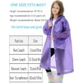thumbnail image 2 of 2 Pack Imperméables pour Enfants Réutilisables, Ponchos de Pluie EVA Veste de Pluie d'Urgence pour Enfants, Garçons et Filles, 2 of 6
