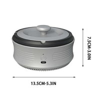 Usb Rechargeable Air Purifying Ashtrays, Smoke and Odor Filtering Function,Smokeless Ashtray Indoor and Outdoor Gray,for Living Rooms, Offices, Hotel Lobbies, Chess and Card Rooms