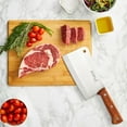 thumbnail image 3 of Meat Cleaver Bone Chopper for Chef, Meat Cutting - Heavy Duty Butcher Knife with Wooden Handle for Kitchen (8 Inch), 3 of 10