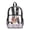 Hummingbird Patchwork Print, variant on Whosucclay Colorful Bow with Scales 17 Inch Travel Bag, Side Pockets Clear Backpack, Wide Shoulder Straps Front Pocket Daypack for Elementary High School