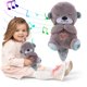 thumbnail image 5 of Juguete Musical Iluminado Animal Peluche Suave Calma Las Emociones Los (Gris), 5 of 9