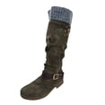 thumbnail image 1 of Wyzesi Bottes Rouges pour Femmes Bottes pour Femmes Mode Décontractée Chaudes Longues Bottes Talons Hauts Chaussures à Fermeture Éclair Bottes d'Hiver pour Femmes, 1 of 4
